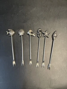 6 tenedores de cóctel temáticos oceánicos - queso - alimentos pequeños - Imagen 1 de 3