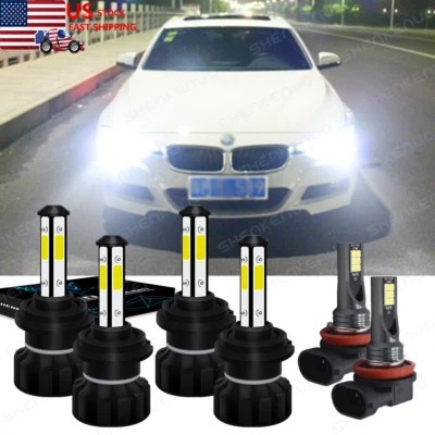 For BMW 328i 2007-2016 -LED Headlight High/Low Beam + Fog Light Bulbs Combo Kit - Image 1 of 4