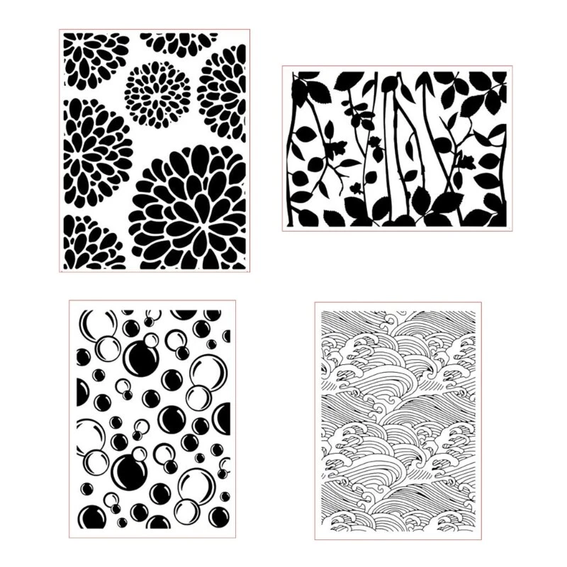 Paper Craft Embossing Folders Flower Embossing Template for Birthday Card Making - Image 1 of 4