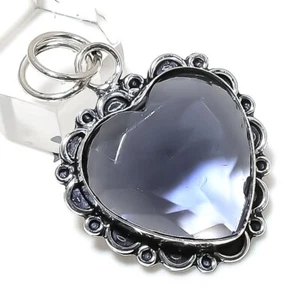 Alexandrite Quartz Gemstone Handmade 925 Sterling Silver Pendant 1.81" K558 - Foto 1 di 7