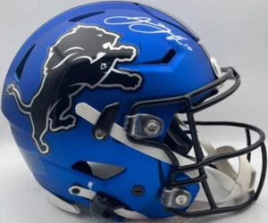 Casco de fútbol americano flexible alternativo tamaño completo autografiado por Jared Goff Detroit Lions Fa - Imagen 1 de 3