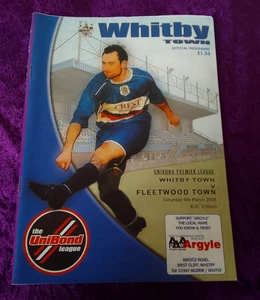 Whitby Town vs Fleetwood Town - Programme officiel - Samedi 8 mars 2008 - Photo 1/1