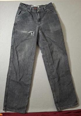 Pantalones de mezclilla Sonoma Carpenter para hombre 32x34 holgados relajados negros lavado oscuro Y2K desgastados Foto 1 de 4