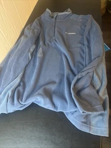 Columbia 1/4 Zip Blue Women's Size Large Fleece Jacket Coat Skiing Hiking Base - Picture 1 of 4