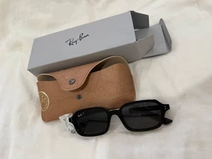 Ray-Ban ZURI Square Sunglasses (ORB4455F), Black - Dark Grey Polar *BRAND NEW* - Picture 1 of 5
