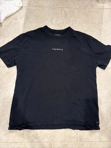 YoungLA T-Shirt Mens Medium Black Faded Tee Short Sleeve Crew Neck Logo Relaxed - Picture 1 of 2