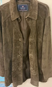 Newport Harbor Men's Suede Jacket Coat Olive GreenM - Picture 1 of 4