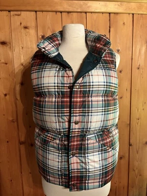Chaleco acolchado LL Bean XS tartán a cuadros modelo Trail '82 Downtek para mujer Foto 1 de 4