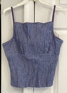 VINTAGE WOMAN’S SMOCKED STRETCH TOP BY AT LAST/SIZE L - Picture 1 of 19