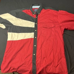 Wrangler Vintage Western Hemd Herren XL rot weiß schwarz Cowboyhemd Knopfleiste - Bild 1 von 8