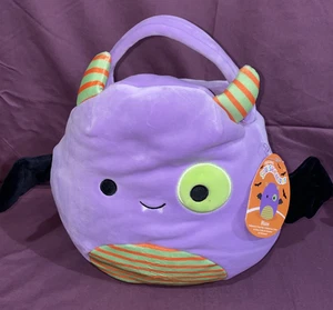 Squishmallow Halloween Treat Pail Blaze Bat NEW (ToteZZZ) - Picture 1 of 7