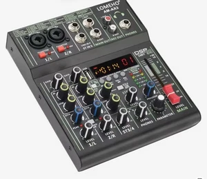 Audio Mixer 4 Channel Mini Portable Sound Mixing DJ - Picture 1 of 8