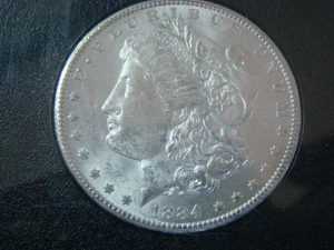 Dólar de plata Morgan 1884-CC GSA brillante sin circular sin caja Inv#10708 - Imagen 1 de 3