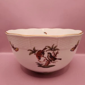 Vintage Herend Rothschild Vogel Servierschale, gewellter Rand, handbemalt, #362 - Bild 1 von 9