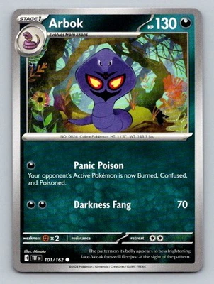 2024 Pokemon Card SV05: Temporal Forces Arbok 101/162 - Image 1 of 2