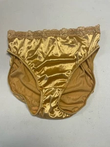 Vintage Victorias Secret Second Skin Satin Hi Cut Panties Large L - Picture 1 of 3