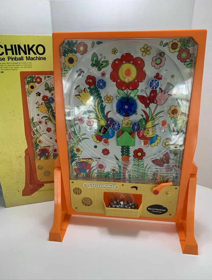 Vintage Pachinko Pinball Machine Epoch Playthings # 3000 Made Japan w/ Box 1973 - Image 1 of 4