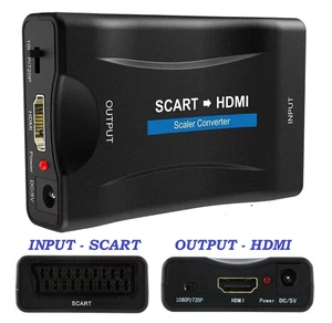 SCART to HDMI Converter Adapter Composite Audio Video Adapter DVD SKYBOX 1080P H - Picture 1 of 9