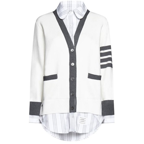 Giacca camicia Thom Browne diagonale Oxford a strati FKC534A Y3007 100 60668806