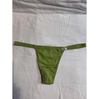 Nuevo sin etiquetas Tanga Gilly Hicks Sydney Vintage Algodón Tanga Panty Verde Talla S/M  Foto 1 de 4