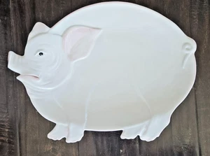 Pig Platter Made In Italy Italian Pottery Large Serving Platter 15" x 10" - Picture 1 of 6