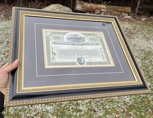 International Mercantile Marine Company Stock In Gold Ripple Frame - Picture 1 of 15