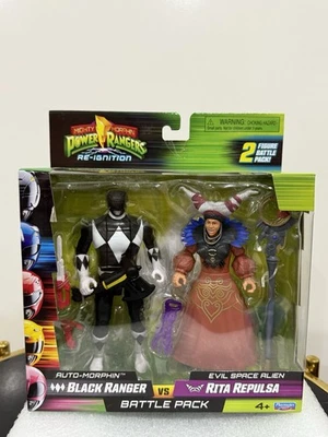 Power Ranger ReIgnition Auto Morphin Black Ranger &Evil Space Alien Rita Repulsa - Image 1 of 4