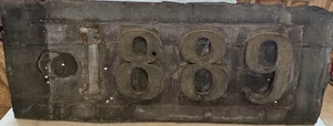 1889 Architectural Building Plaque  - Picture 1 of 1