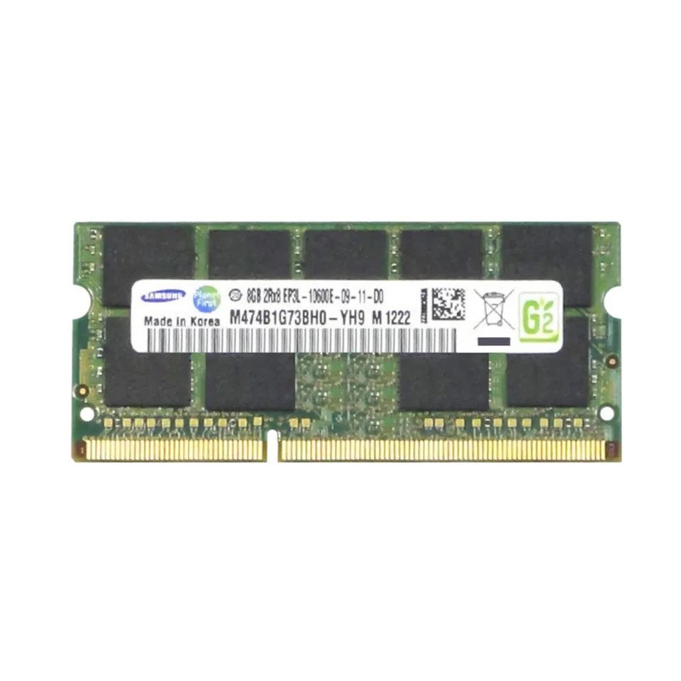 Samsung (M474B1G73BH0-YH9) - 8GB EP3L-10600E (2RX8, DDR3-1600MHz) ECC Laptop RAM - Image 1 of 1