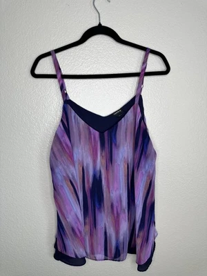 Blusa sin mangas Torrid para mujer 00 sin mangas de gasa con estampado de acuarela Foto 1 de 4