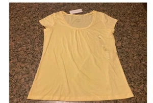 NEW women's Charter Club Intimates sleep shirt size XS yellow pleated - Picture 1 of 3