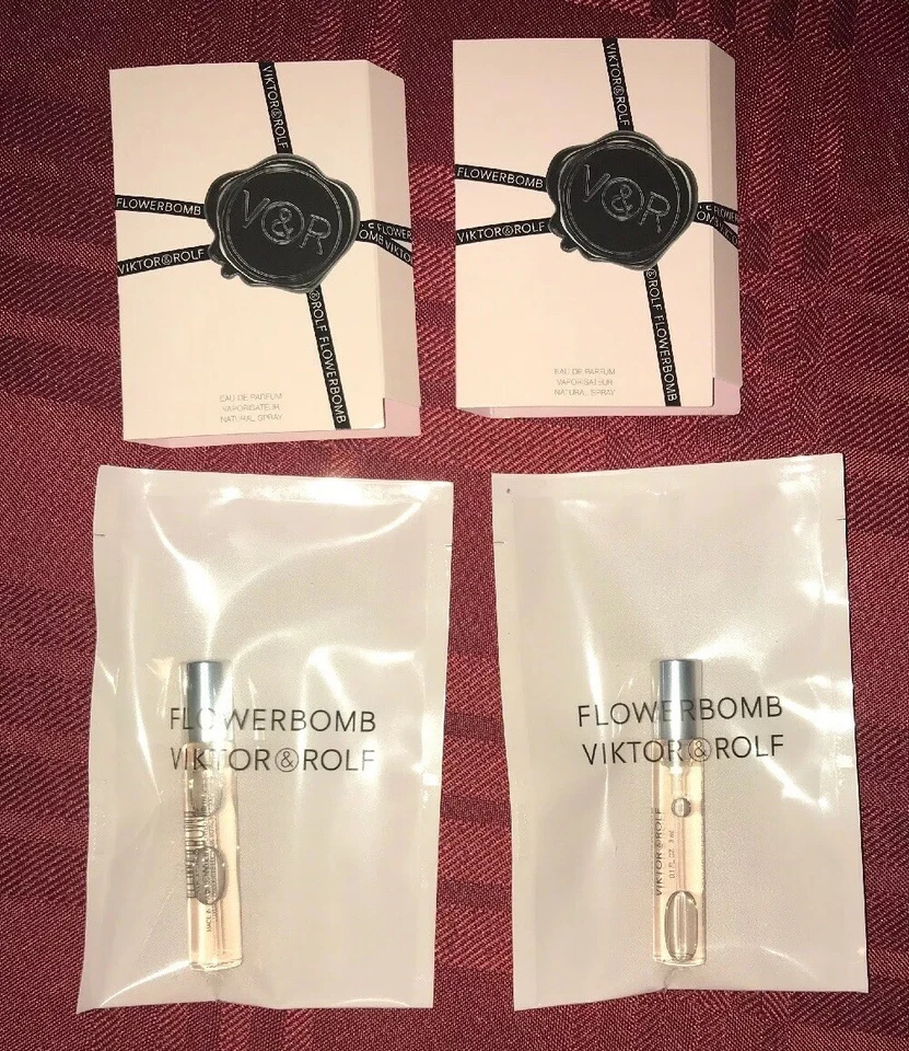 Viktor & Rolf 3x Flowerbomb 1x Bonbon EDP Sample Spray Vials