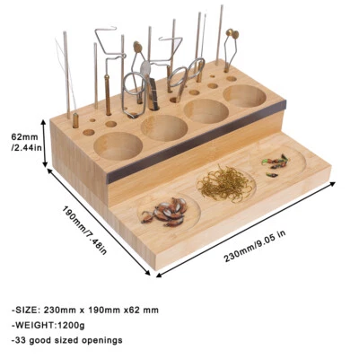 RAPRANCE Fly Tying Tool Caddy Organizer Vise Clamp Tool Holder Fishing Fly Tying Station