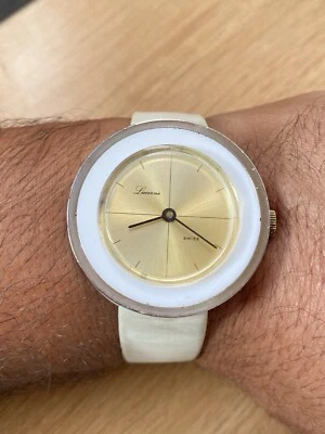 Reloj Lucerna Acril Hecho en Suiza Acrílico Mecánico Cuerda Manual 40mm Blanco Foto 1 de 4