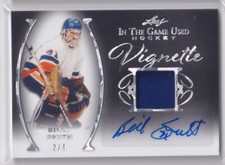 Billy Smith 2022-23 Leaf In the Game Used Auto Vignette Relic Silver Pattern /4