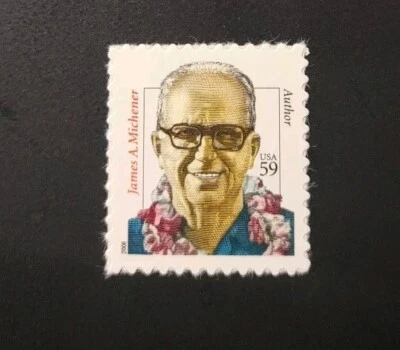 2008 Scott #3427a - 59¢ - JAMES A MICHENER - AUTHOR  Single Stamp MNH. Free ship - Image 1 of 2