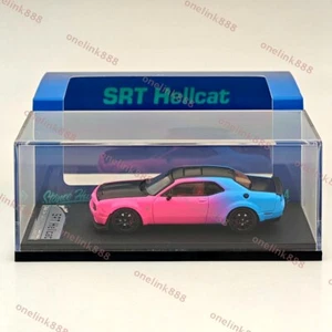 SH 1:64 Pink Blue Dodge Challenger SRT Hellcat Muscle Sports Diecast Models Car - Bild 1 von 7
