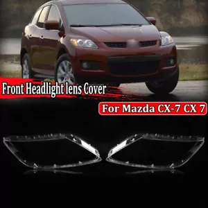 1 Pair Front Headlight Clear Lens Cover Lampshade For Mazda CX-7 CX 7 2007-2012 - Bild 1 von 11