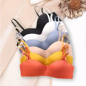 Sexy Girls Bras Wireless Brassiere Strapless Bra Non Slip Cotton Lady Lingerie - Picture 1 of 14