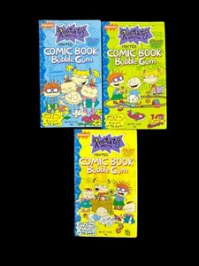 Vintage 1997 Rugrats Bubble Gum Comic Books Sealed Pouch Container Lot of 3 NOS - Picture 1 of 12
