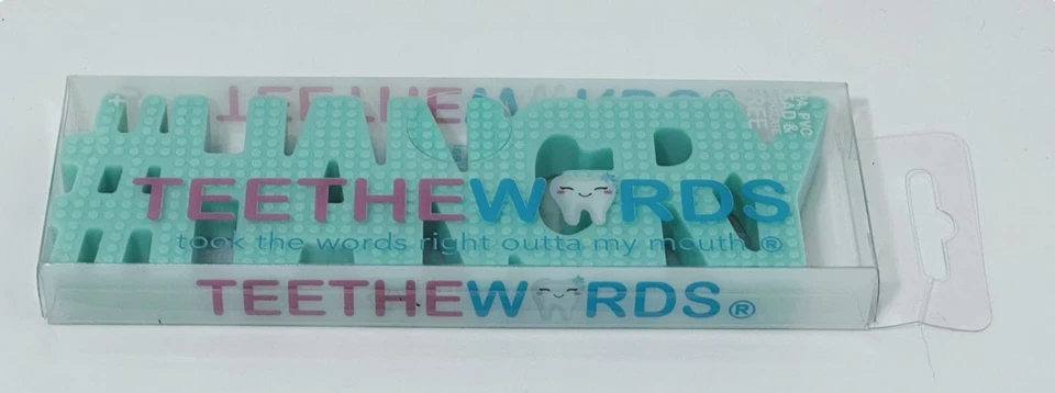 Teethewords Mint Green #HANGRY Teething Baby Toy Teether - Image 1 of 4