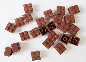 LEGO Parts: 3003 Brick 2 x 2 Reddish Brown, 24 Pieces - Picture 1 of 1