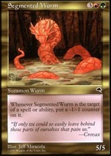 4x Segmented Wurm MTG Tempest NM Magic Regular