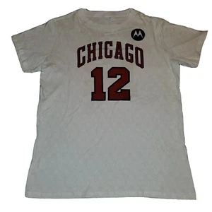T-shirt maglia taglia LARGE Chicago Bulls Ayo Dosunmu City Edition #12 bianca e rossa - Foto 1 di 6