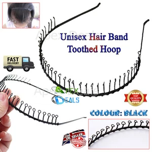 Metal Wire Headband Football Sports Gym Toothed Alice Hair Head Band Men Women - Picture 1 of 12