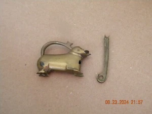 VINTAGE BRASS PLATYPUS(?) SHAPED CABINET PUZZLE LOCK - NO MARKINGS - INTERESTING - Picture 1 of 12