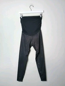 Beyond Yoga Beyond The Bump Maternity 7/8 Leggings Black Sparkle Medium - Picture 1 of 5