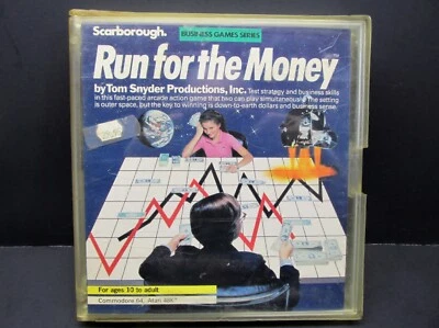 Run for the Money, Commodore 64 & Atari 48K, Disk, Scarborough 1987, Never Used - Image 1 of 4