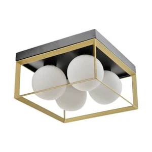 Lampadario a sospensione minimalista bronzo con 4 sfere lampada da soffitto G9 - Foto 1 di 5