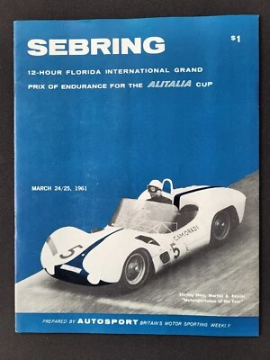 1961 Sebring 12 Hours Program, Phil Hill and Olivier Gendebien/Ferrari 250TR Win - Image 1 of 4